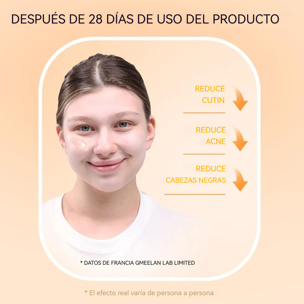 Gel exfoliante suave con enzimas de naranja