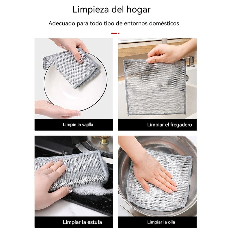 10 Piezas de Tela Plateada
