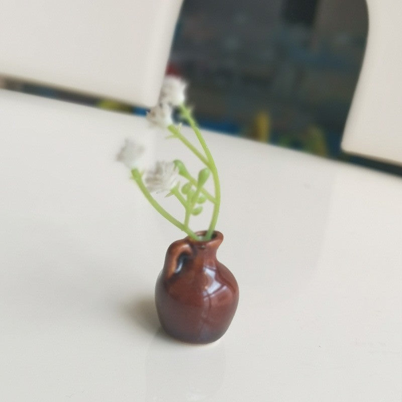 Mini maceta de cerámica con imán para nevera