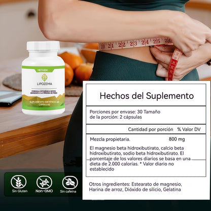 Suplemento para el cuidado de la salud Lipozem Advanced BHB Formula