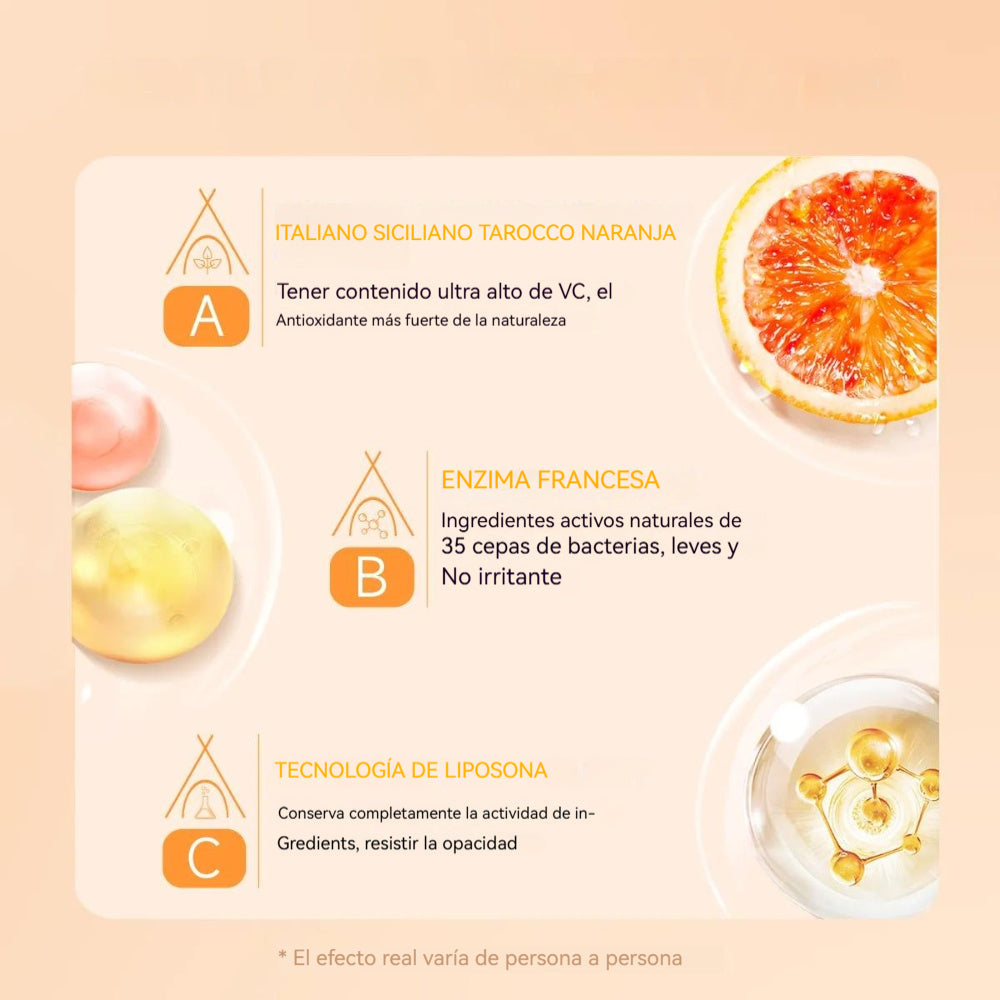 Gel exfoliante suave con enzimas de naranja