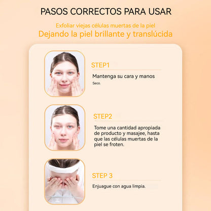 Gel exfoliante suave con enzimas de naranja