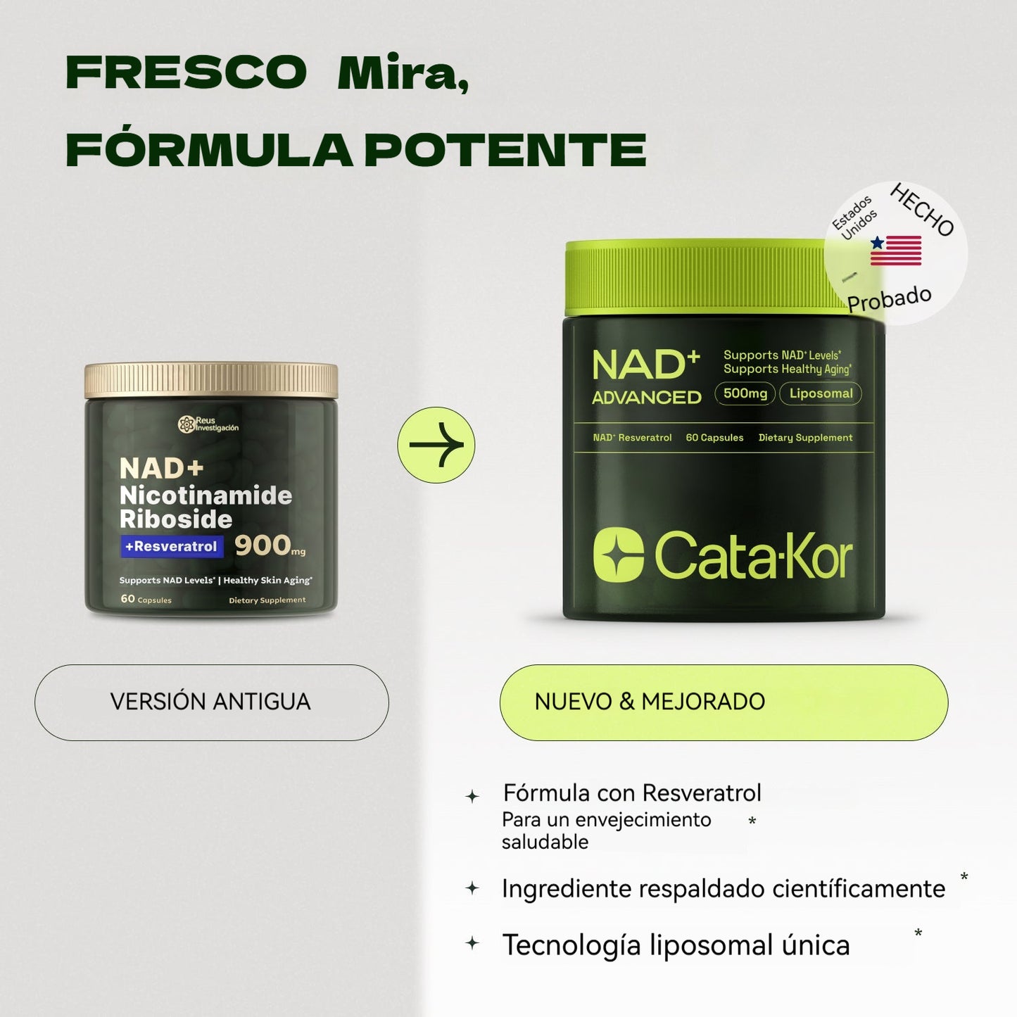 Suplementos de NAD+ para la energía, la concentración y el antienvejecimiento de la piel