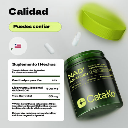 Suplementos de NAD+ para la energía, la concentración y el antienvejecimiento de la piel