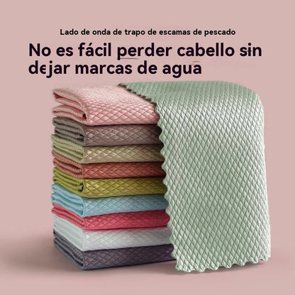 10 Paños de Limpieza Mágicos sin Pelusa para Escamas de Pescado