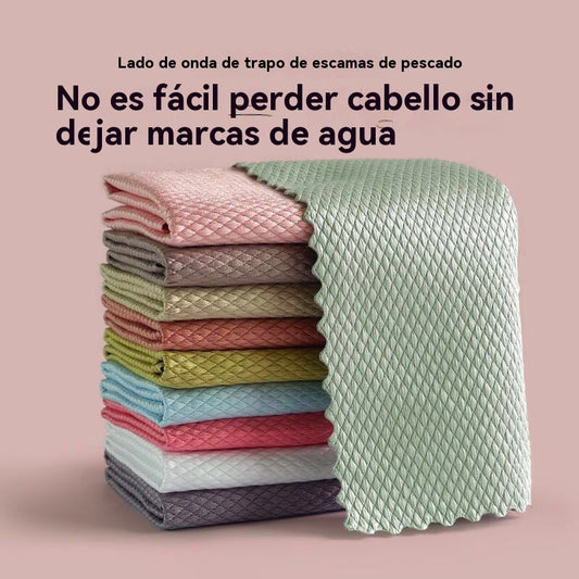 10 Paños de Limpieza Mágicos sin Pelusa para Escamas de Pescado