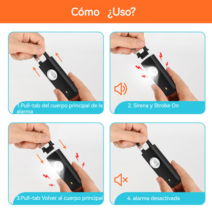 Alarma personal recargable