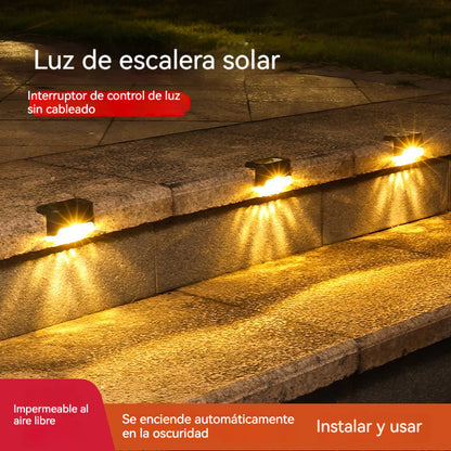 6 luces solares para escalones