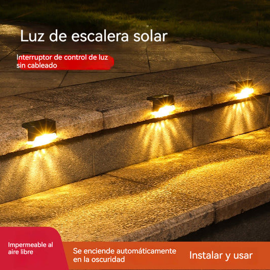 6 luces solares para escalones
