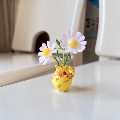 Mini maceta de cerámica con imán para nevera
