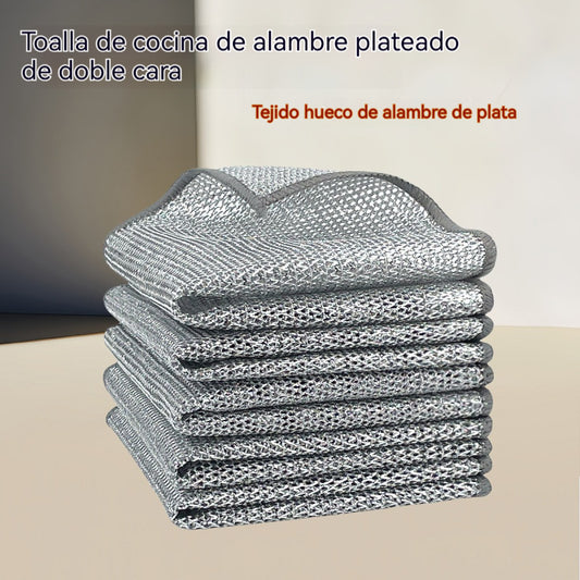 10 Piezas de Tela Plateada