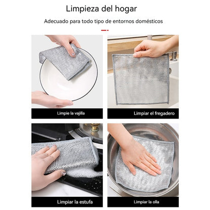 10 Piezas de Tela Plateada