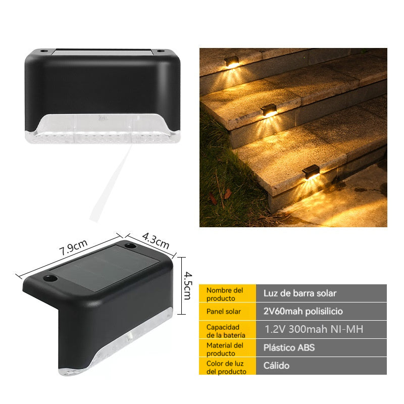 6 luces solares para escalones