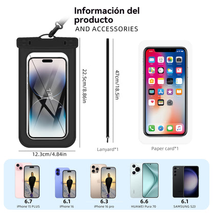 2 bolsas de buceo para teléfonos móviles