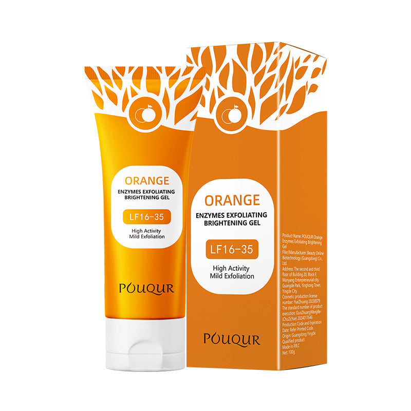 Gel exfoliante suave con enzimas de naranja