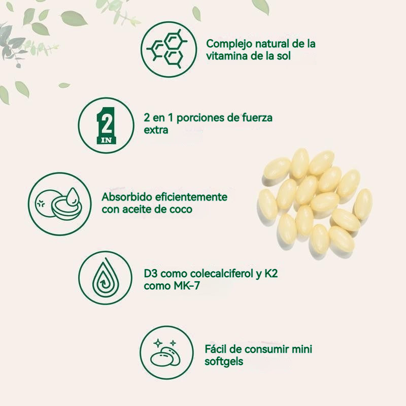 Microingredientes Vitamina D3 5000 UI con K2 100 mcg