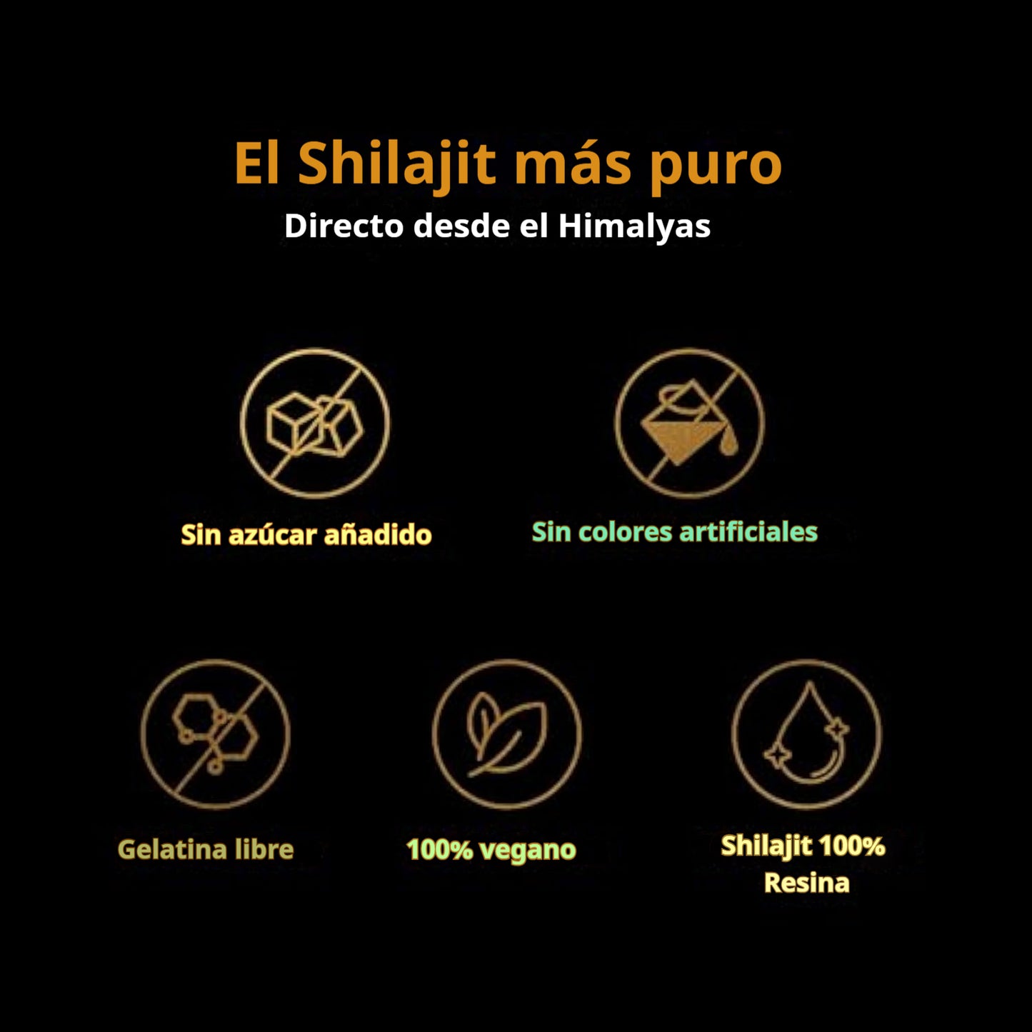 Gomitas de Shilajit Puro del Himalaya Be Bodywise Gold